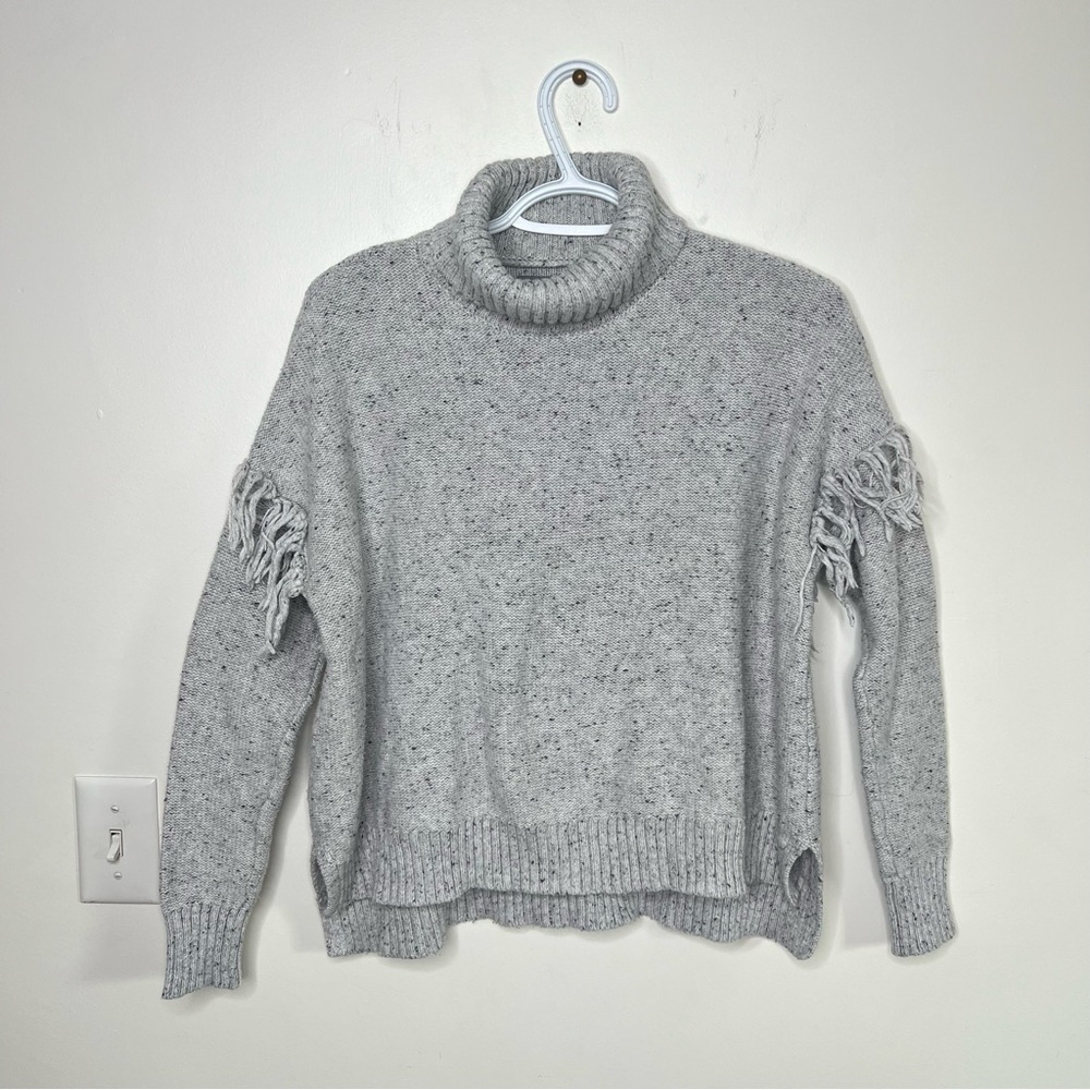 Aerie fringe sleeve turtleneck sweater